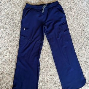 Figs, wide leg cargo pants, navy